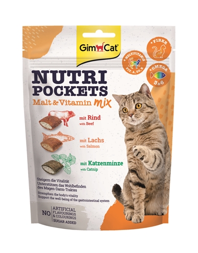 Gimcat nutri pockets malt-vitaminemix