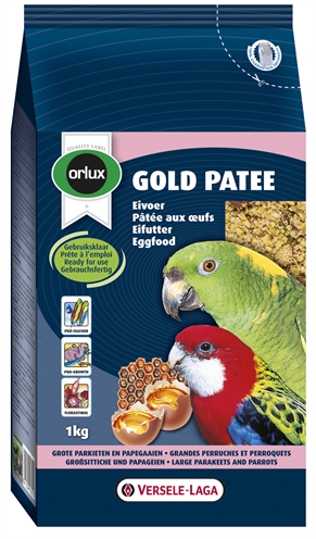 Orlux gold patee eivoer grote parkiet/papegaai