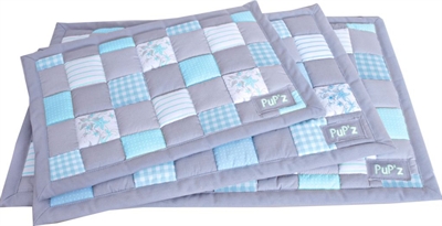 Benchmat pupz patchwork blauw