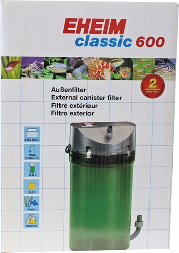 Eheim classic 600 buitenfilter zonder filtermassa