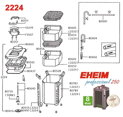 Eheim filterpot voor 2222