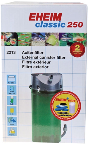 Eheim classic 250 buitenfilter met filtermassa