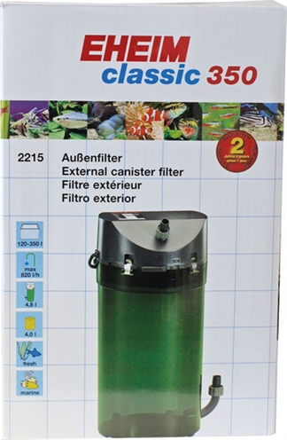 Eheim classic 350 buitenfilter met filtermassa