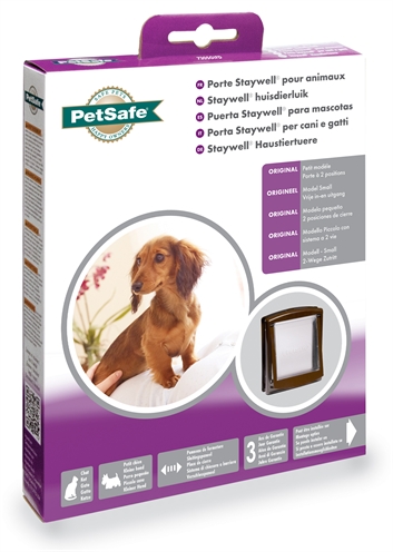 Petsafe kattenluik small bruin/transparant