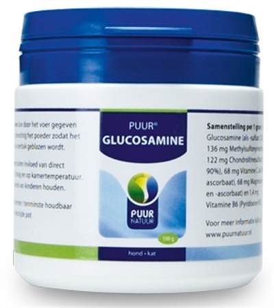 Puur glucosamine voor de hond en kat (100 GR)