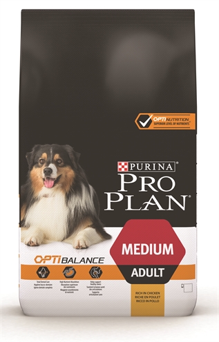 Pro plan dog adult medium kip/rijst (14 KG)