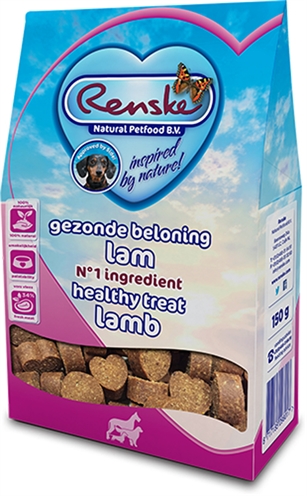 Renske gezonde beloning hartjes lam (150 GR)