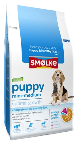 Smolke puppy mini/medium brokken (12 KG)