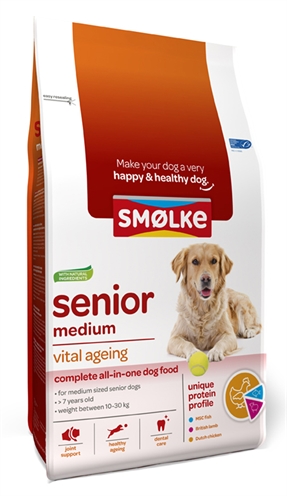 Smolke senior medium brokken (12 KG)