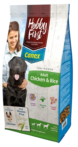 Hobbyfirst canex adult chicken & rice (3 KG)