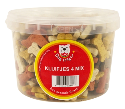 Dog treatz kluifjes 4 mix (1400 GR 3 LTR)