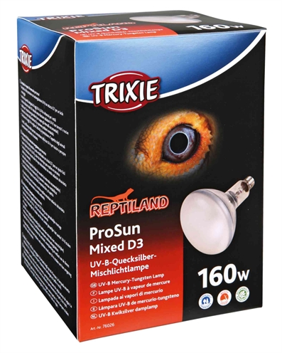 Trixie reptiland prosun mixed d3 uv-b lamp zelfstartend (160 WATT 11,5X11,5X28,5 CM)