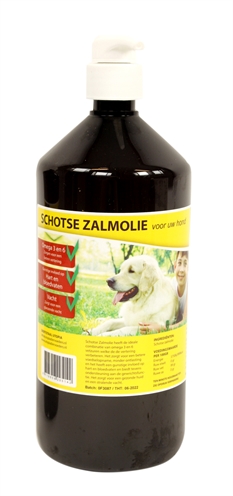 Utopia diertotaal zalmolie naturel met pompje (1 LTR)