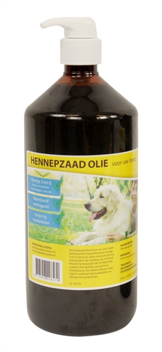 Utopia diertotaal hennepzaadolie met pompje (1 LTR)