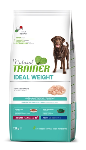 Natural trainer ideal weight adult medium / maxi white meat (12 KG)