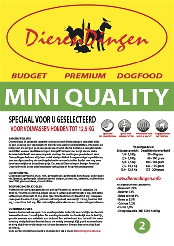 Budget premium dogfood adult mini quality (7 KG)