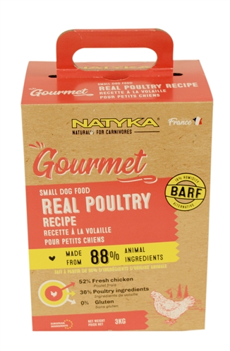 Natyka gourmet adult small breed poultry (3 KG)