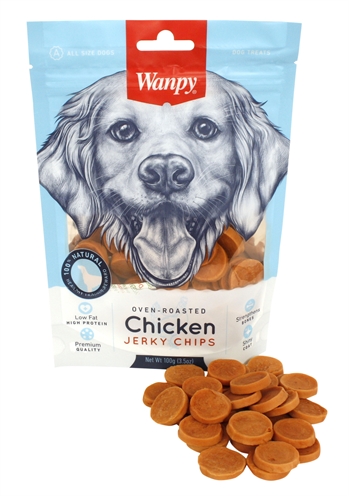 Wanpy oven-roasted chicken jerky chips (100 GR)