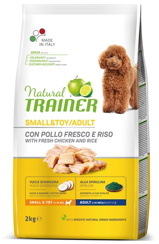 Natural trainer dog adult mini chicken / rice (2 KG)