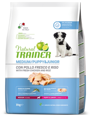 Natural trainer dog puppy / junior medium chicken (3 KG)