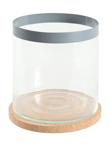 Zolux life cylinder met grijze rand (24,5X24,5X28 CM)