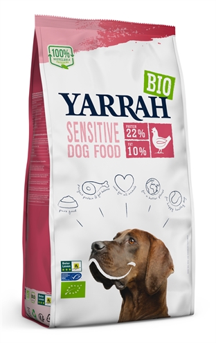 Yarrah dog biologische brokken sensitive kip zonder toegevoegde suiker (10 KG)