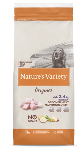 Natures variety original adult medium / maxi turkey no grain (12 KG)