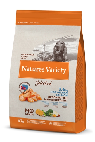 Natures variety selected adult medium norwegian salmon (12 KG)