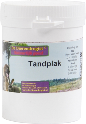 Dierendrogist tandplak (50 GR)