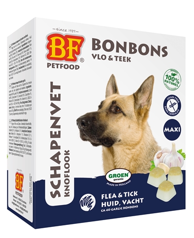 Biofood schapenvet maxi bonbons knoflook (40 ST)