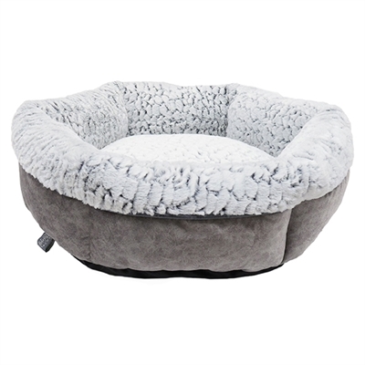 Rosewood hondenmand luxury plush rond grijs (48X48 CM)