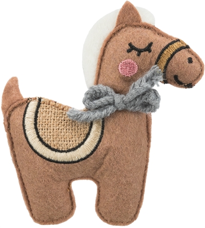 Trixie stoffen paard met catnip (10 CM)