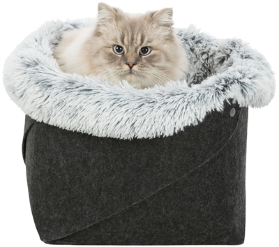 Trixie kattenmand harvey vilt antraciet / wit (33X27 CM)