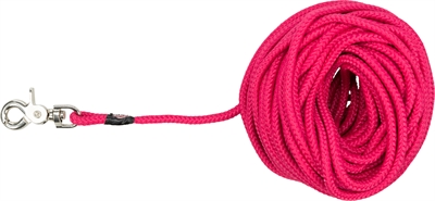 Trixie hondenriem sleeplijn rond met trigger snap haak fuchsia roze (20 MTRX0,6 CM)