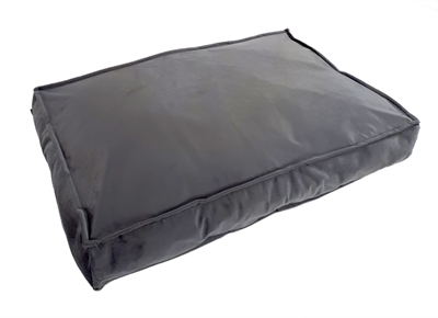 Woefwoef hondenkussen lounge velvet grijs (80X55 CM)