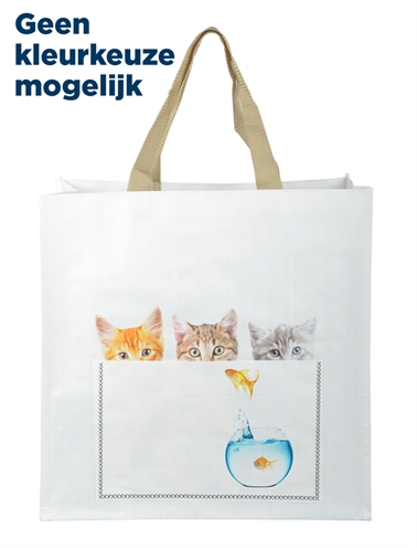 Shoppingbag kiekeboe kat assorti (40X14X40 CM)